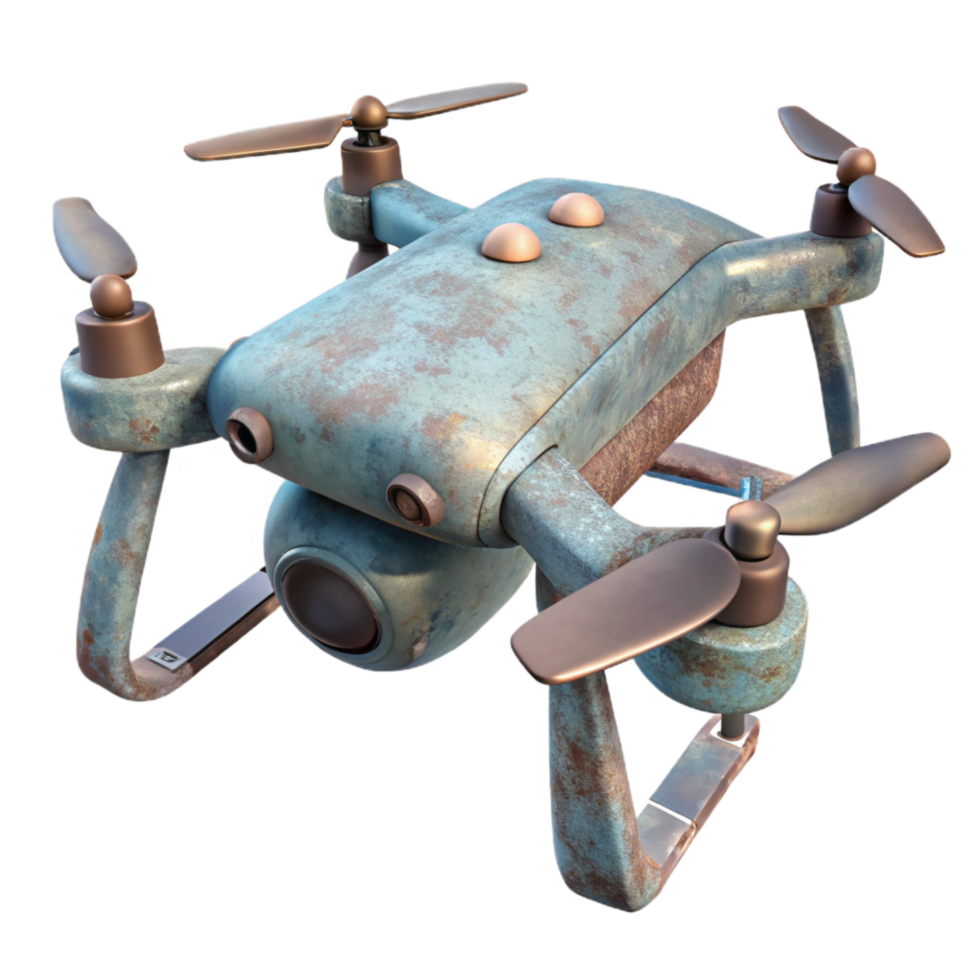 extraordinary rustic Drone with Atmospheric Sensors Isolated exclusive png