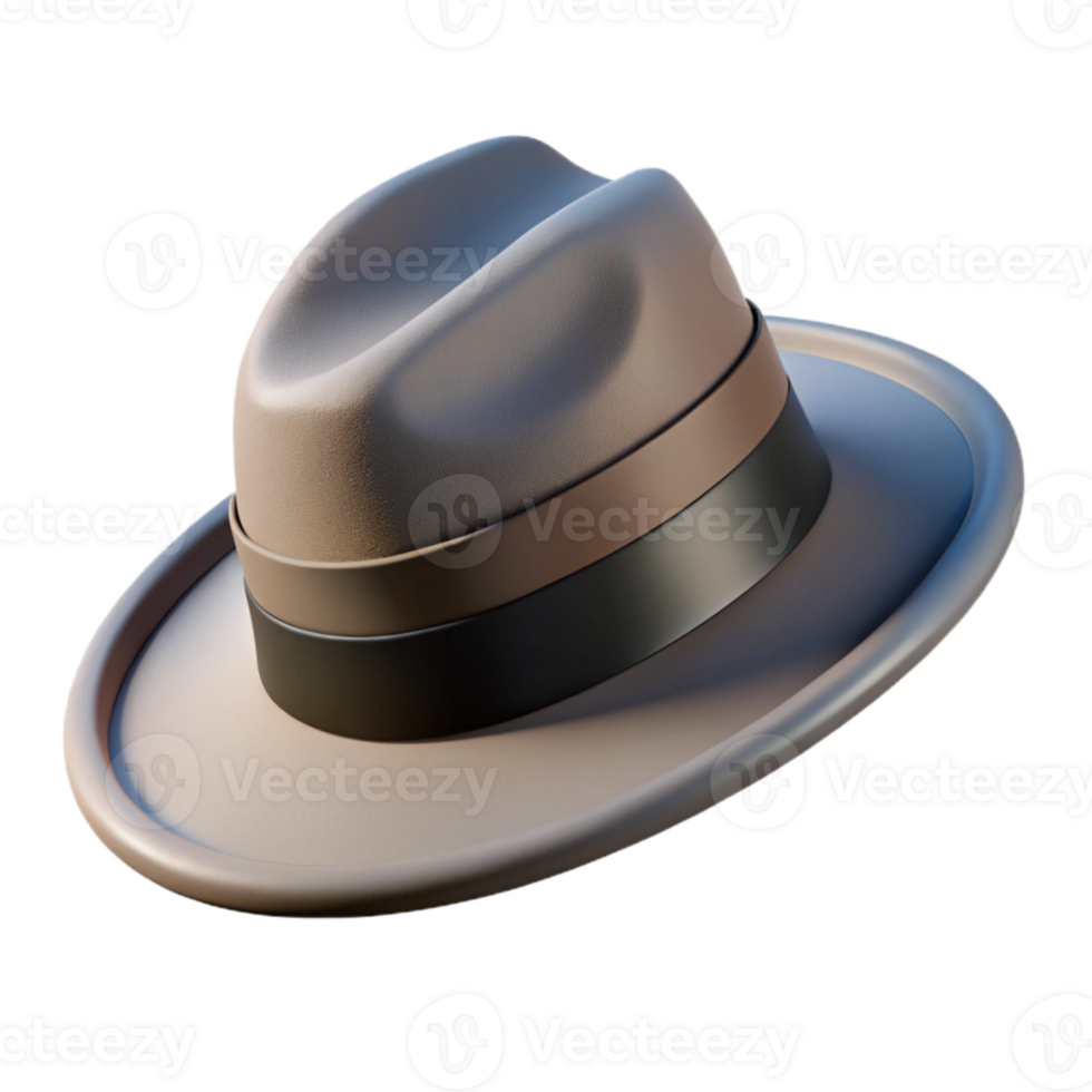 extraordinary rustic Stylish Fedora Hat Side View Transparent Cutout detailed png