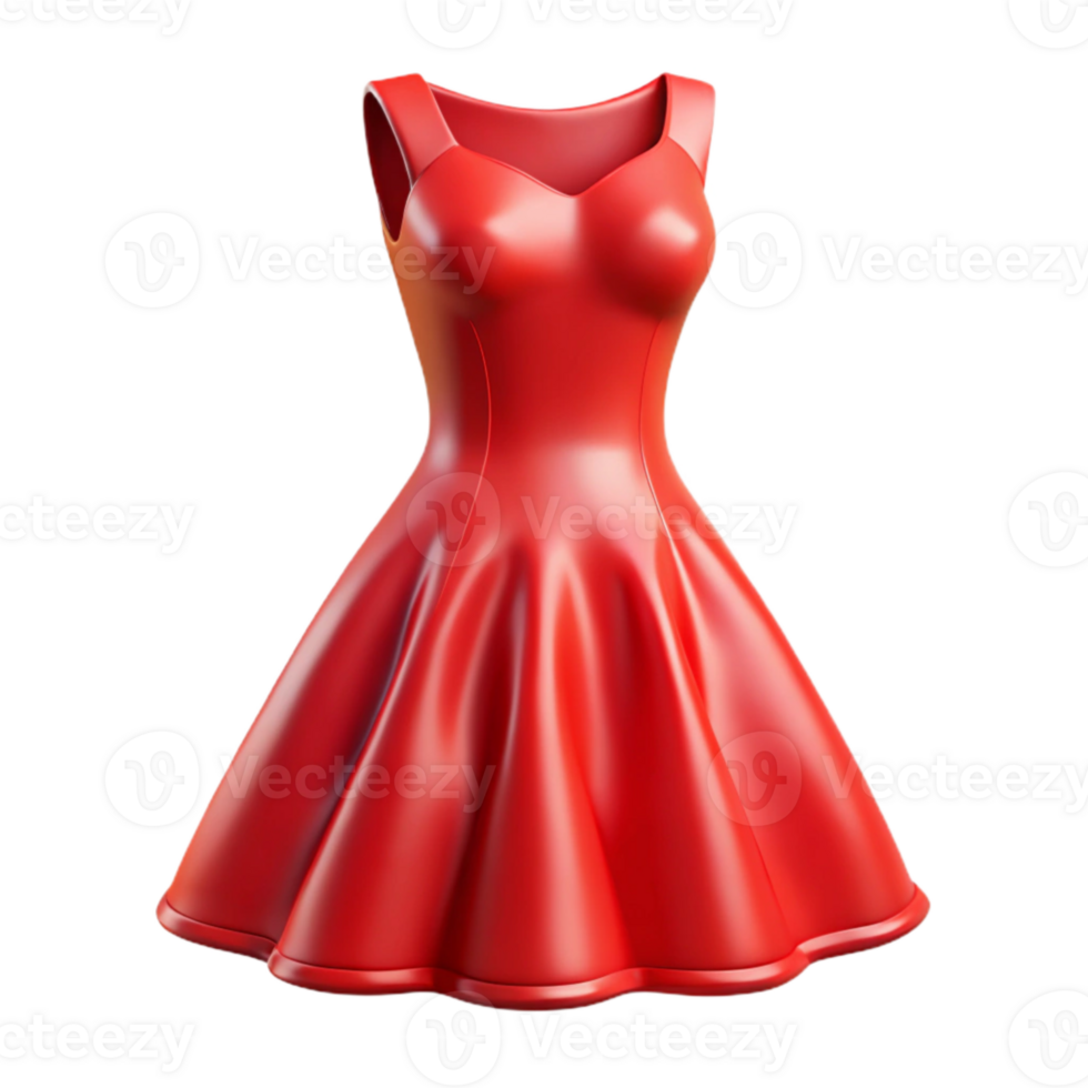 magnificent modern Stylish Red Dress Cutout Isolated on Transparent Background original png