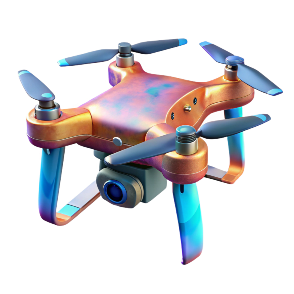 wonderful modern Drone with Attached Infrared Camera Transparent Background premium png