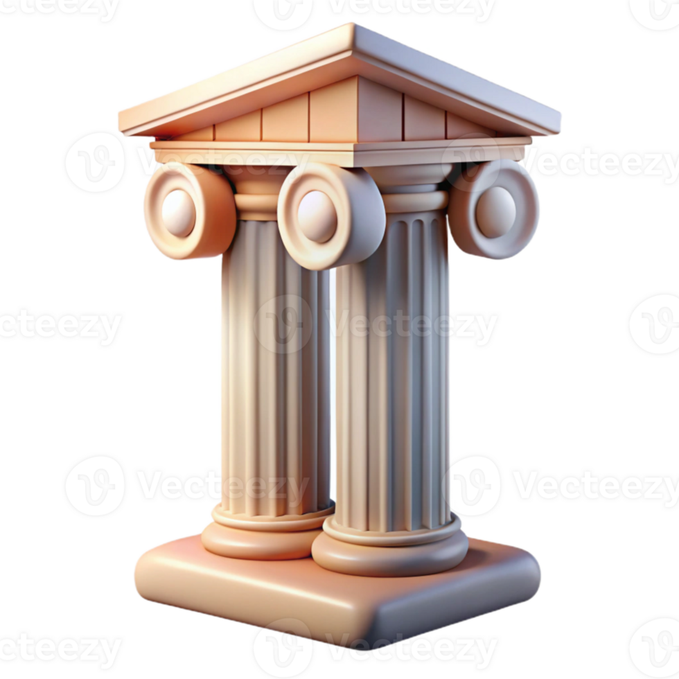 wonderful contemporary Stylized Greek Columns Doric Order Cutout Image original png