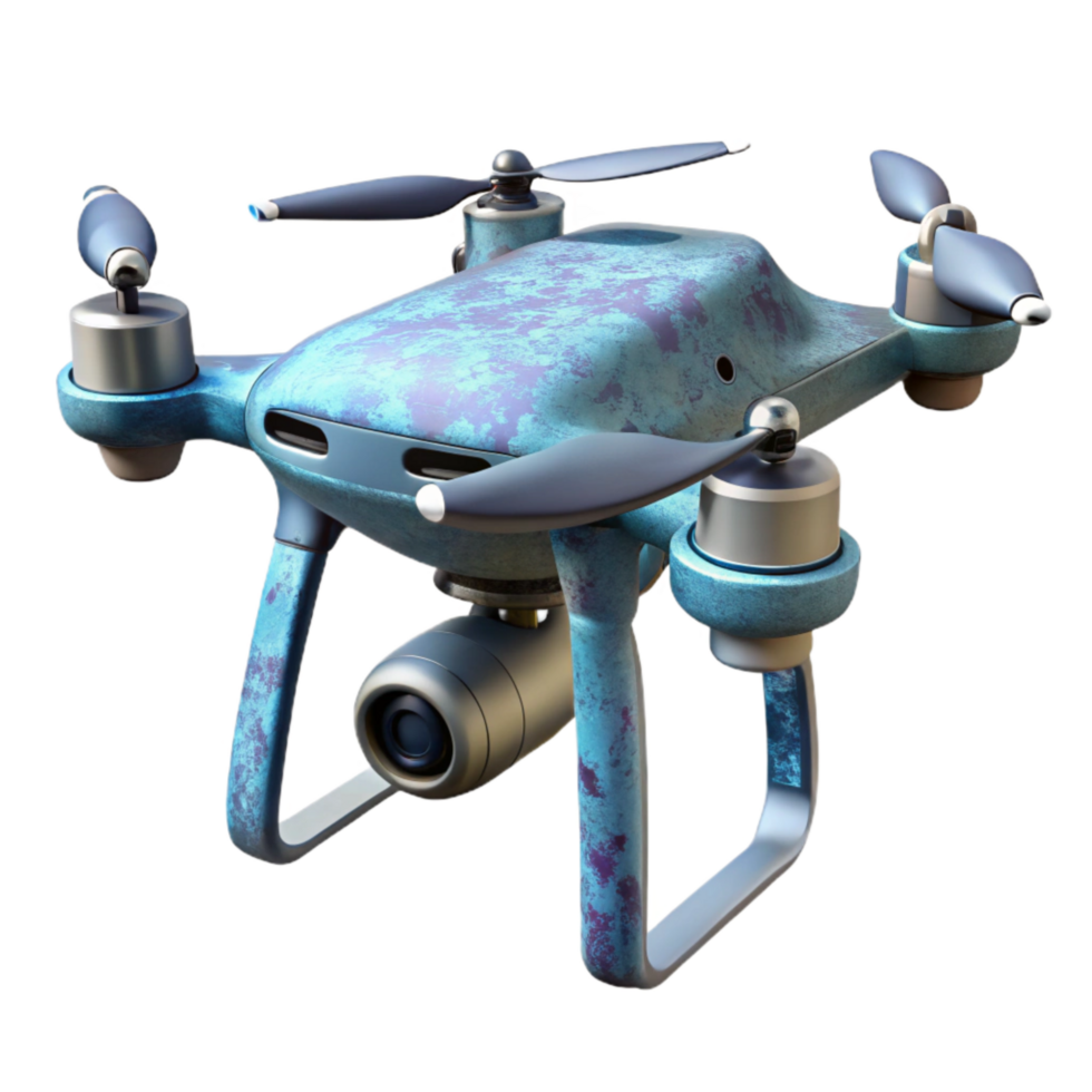 serene minimalist Drone with Attached Lidar Scanner Isolated premium png