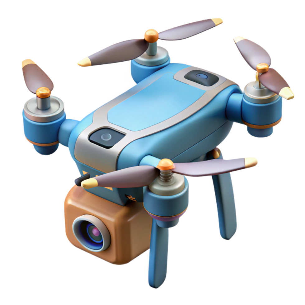 impressive vintage Drone with Attached Megapixel Camera Cutout authentic png