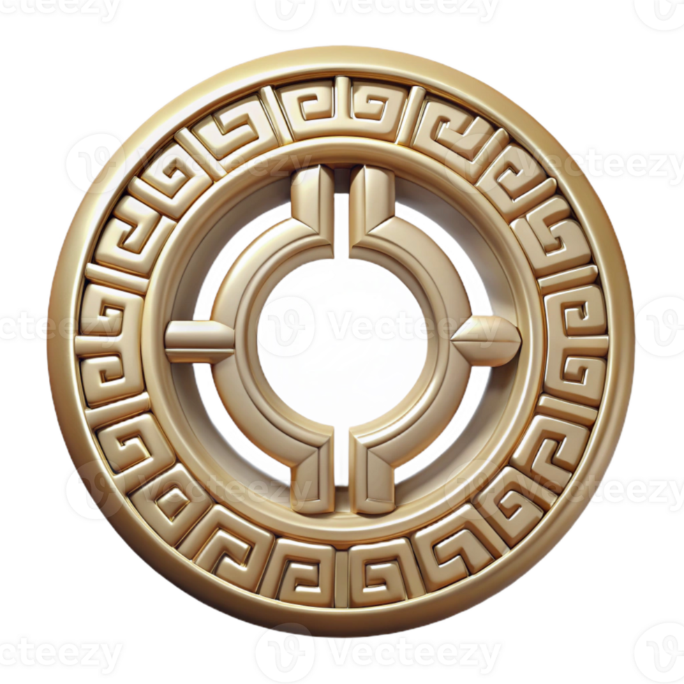 wonderful modern Stylized Greek Meander Pattern Decorative Border Isolated authentic png