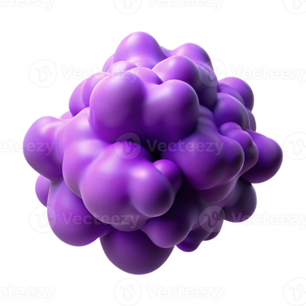 vibrant minimalist Stylized Purple Smoke Cutout Isolated png