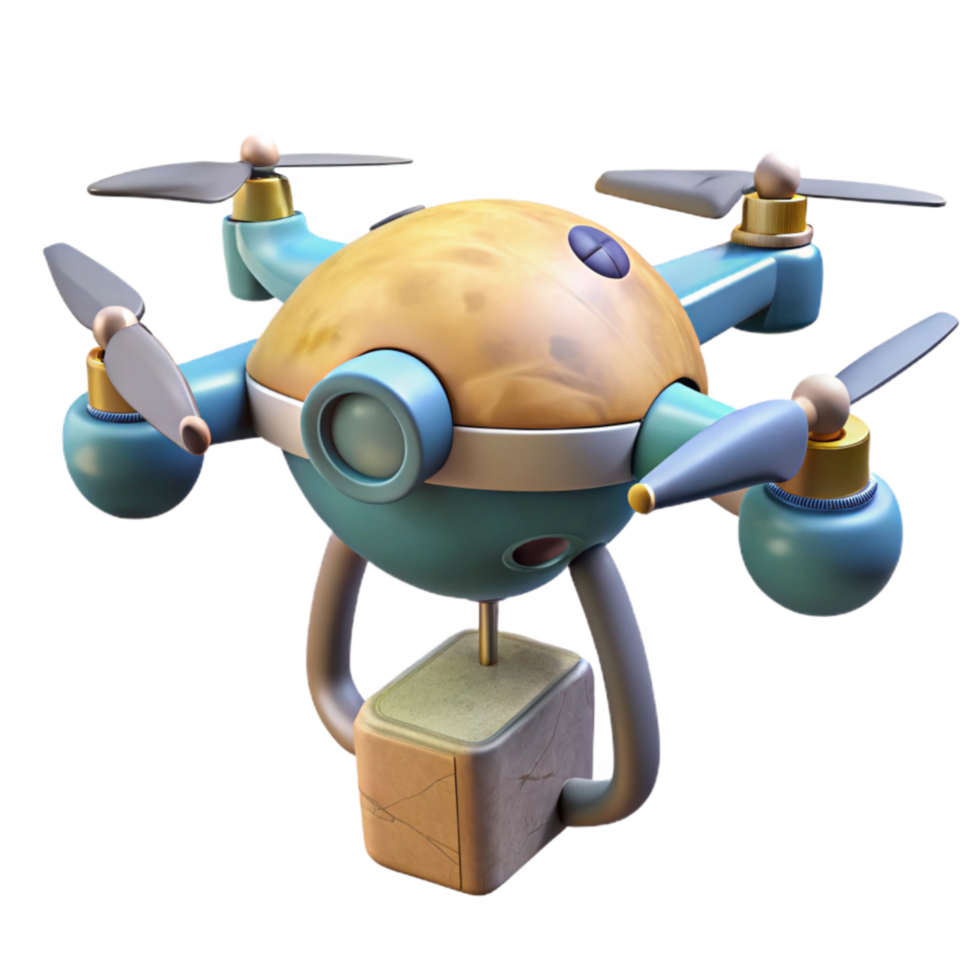 impressive traditional Drone with Attached Payload Release Mechanism Cutout high resolution png