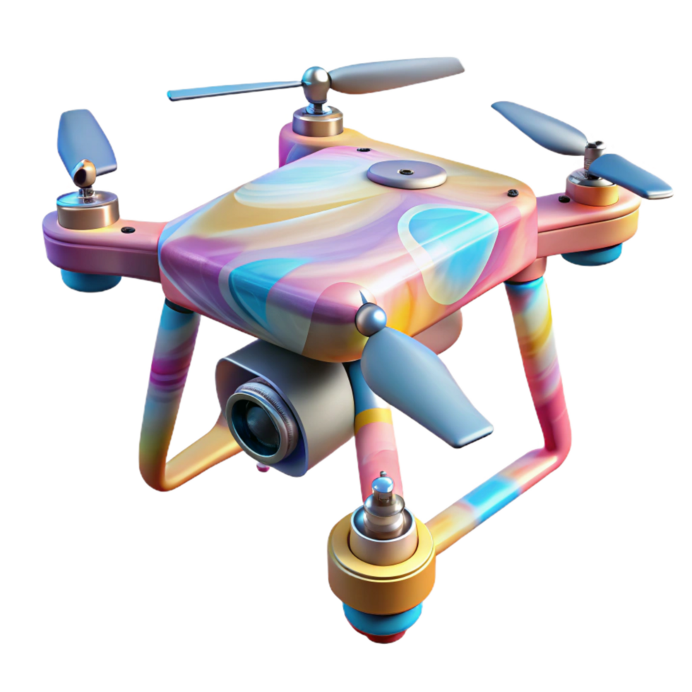 Drone with Attached Multispectral Camera Isolated png