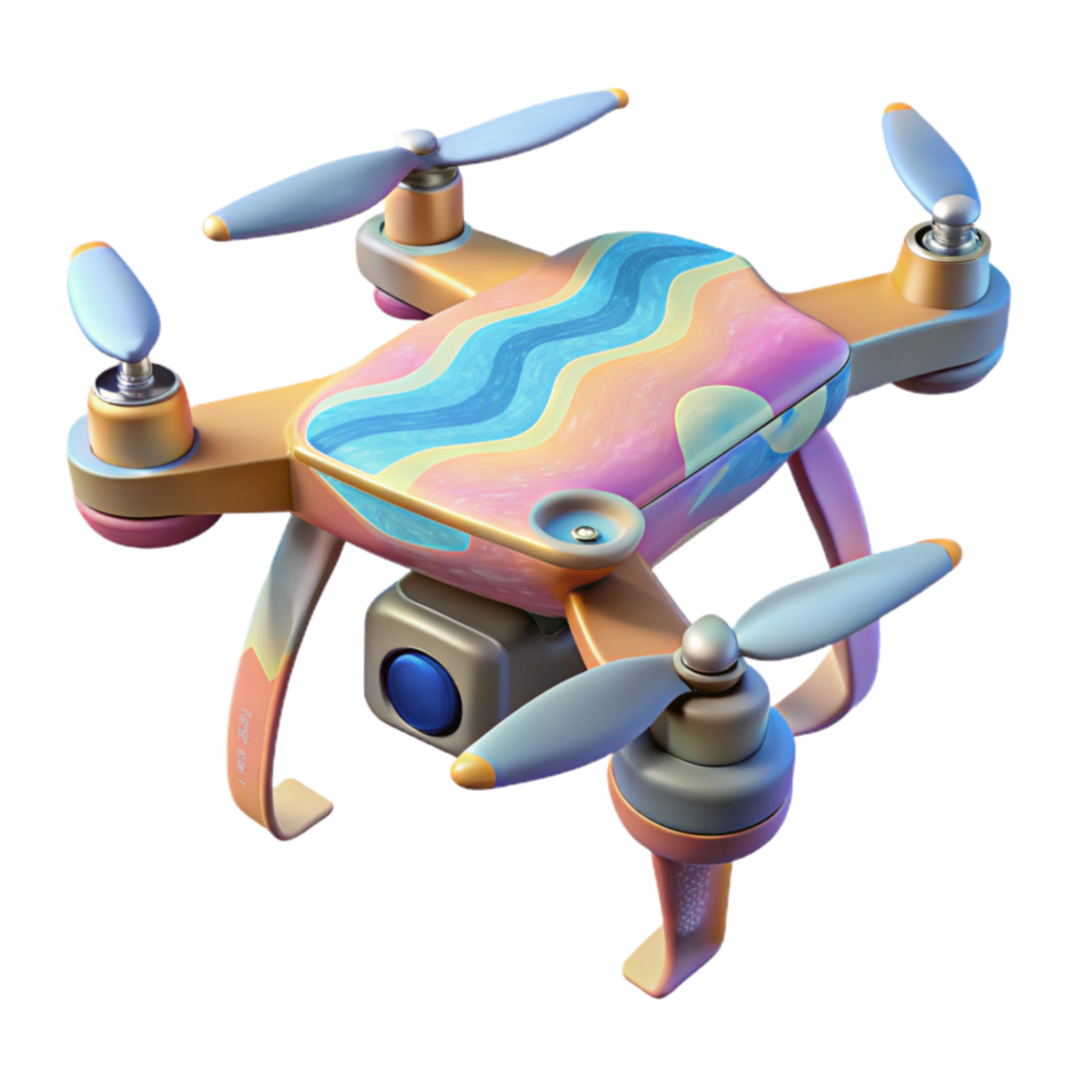 extraordinary modern Drone with Attached Multispectral Camera Isolated premium png