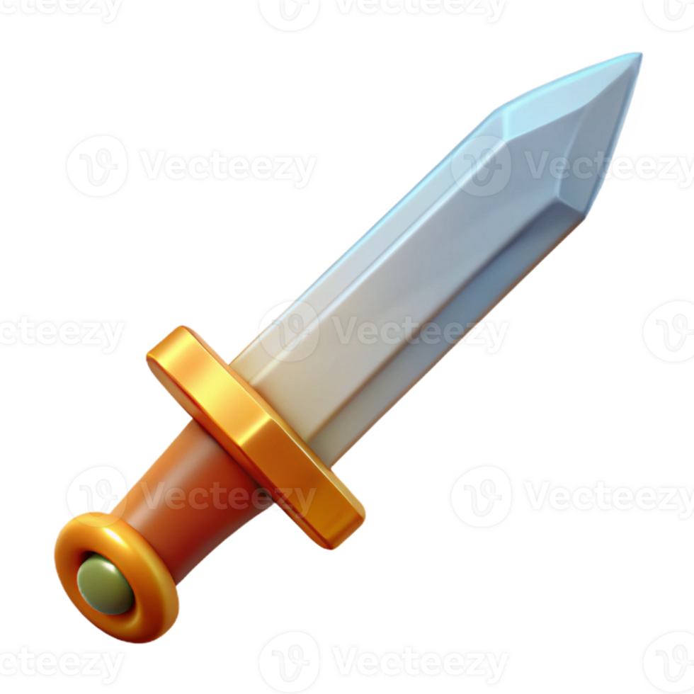 dramatic abstract Stylized Sword Icon Isolated on Transparent Background original png
