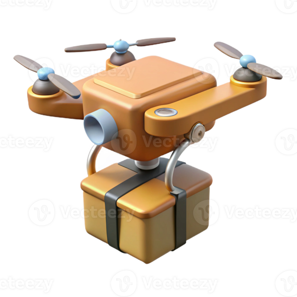 impressive rustic Drone with Attached Sensor Cutout png