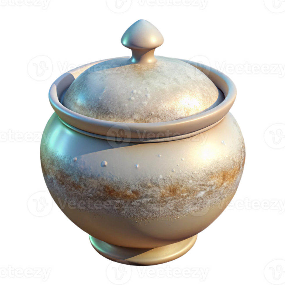 magnificent minimalist Sugar Bowl Isolated on Transparent Background premium png
