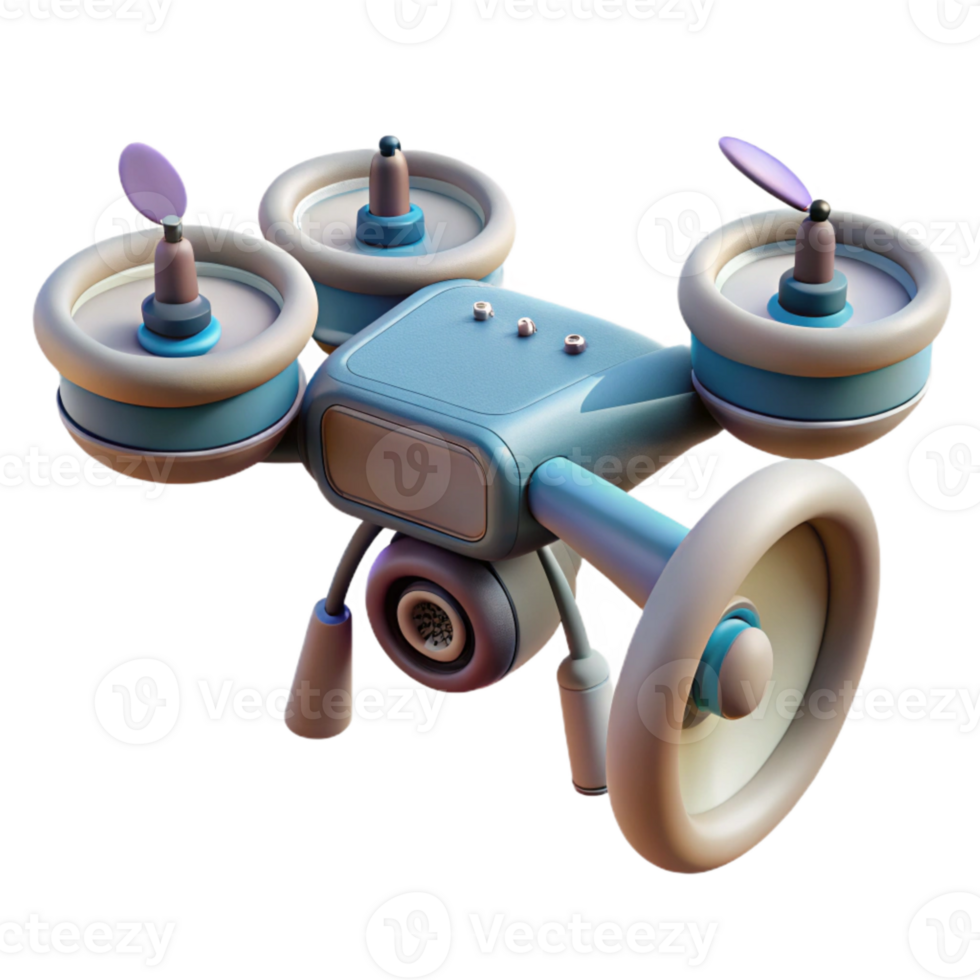 serene rustic Drone with Attached Speaker System Cutout professional png