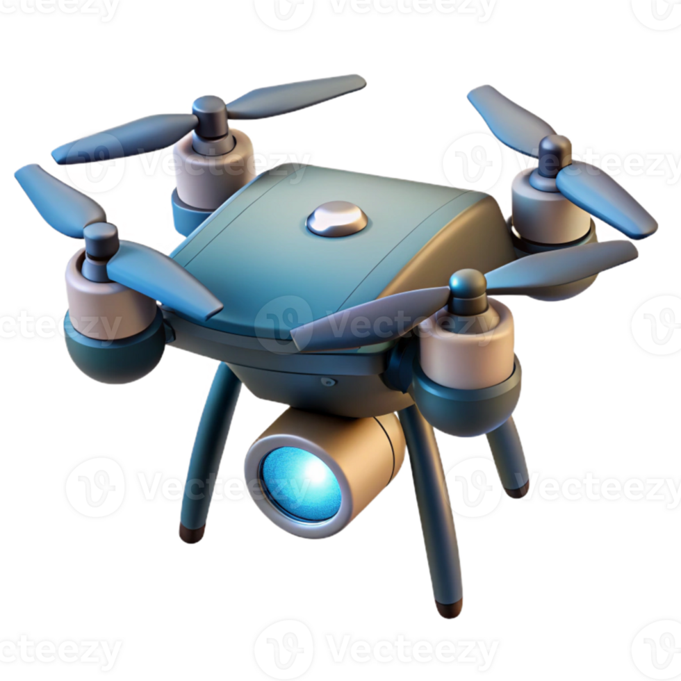 elegant creative Drone with Attached Spotlight Transparent Background high resolution png