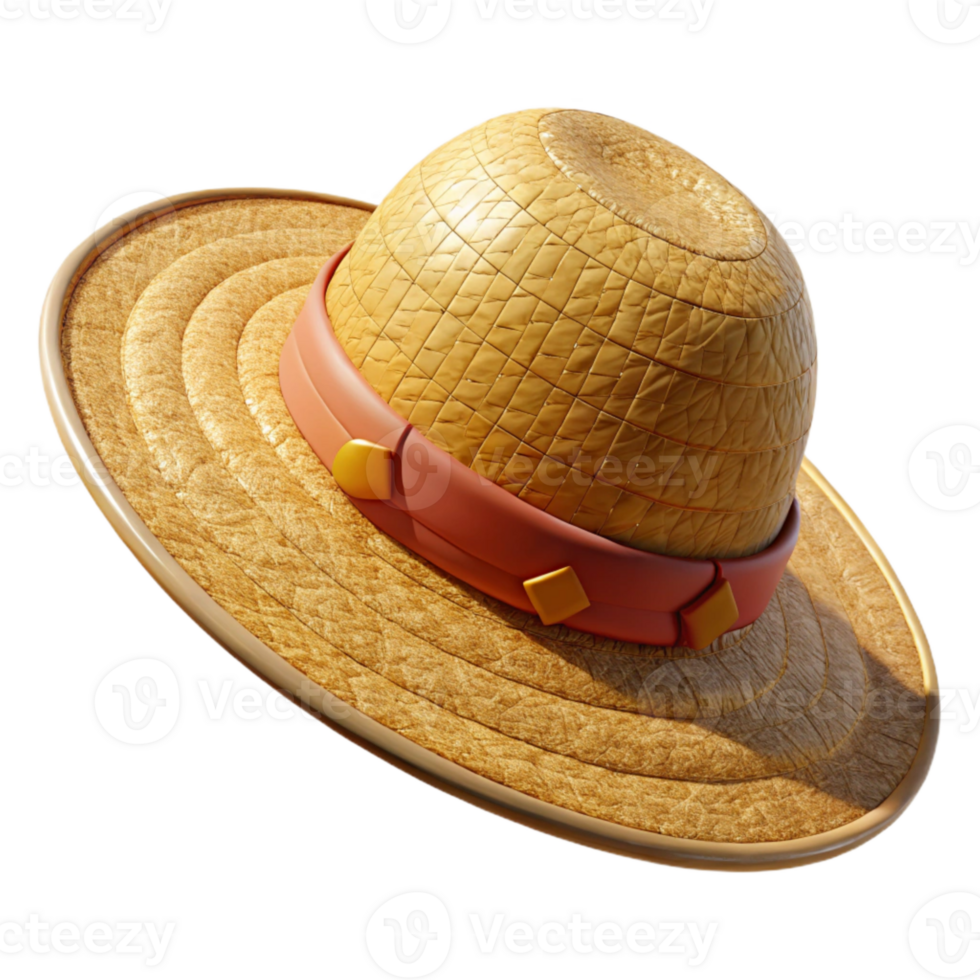 elegant traditional Summer Hat Straw Material Cutout high resolution png