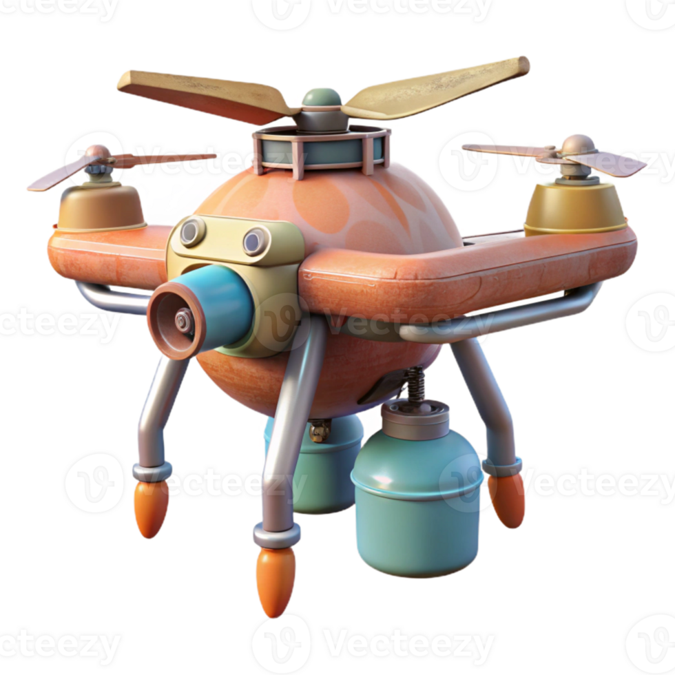 extraordinary classic Drone with Attached Spraying System Isolated high resolution png