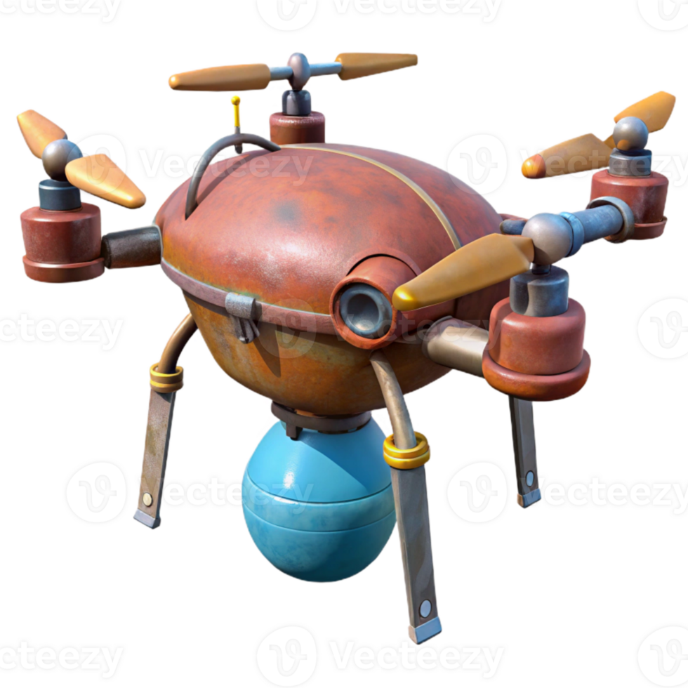 vibrant classic Drone with Attached Spraying System Isolated professional png