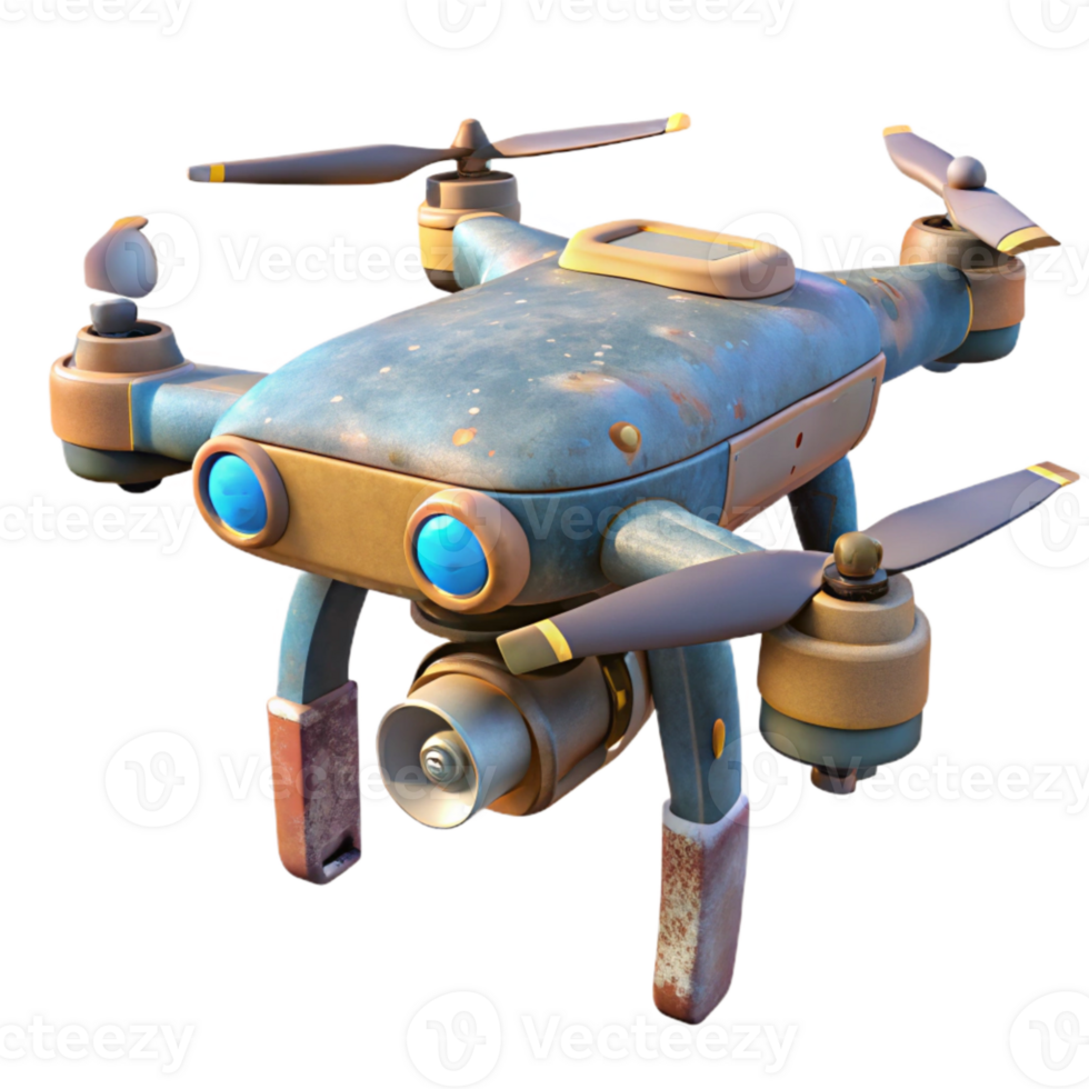 stunning rustic Drone with Attached Thermal Imaging Camera Cutout genuine png