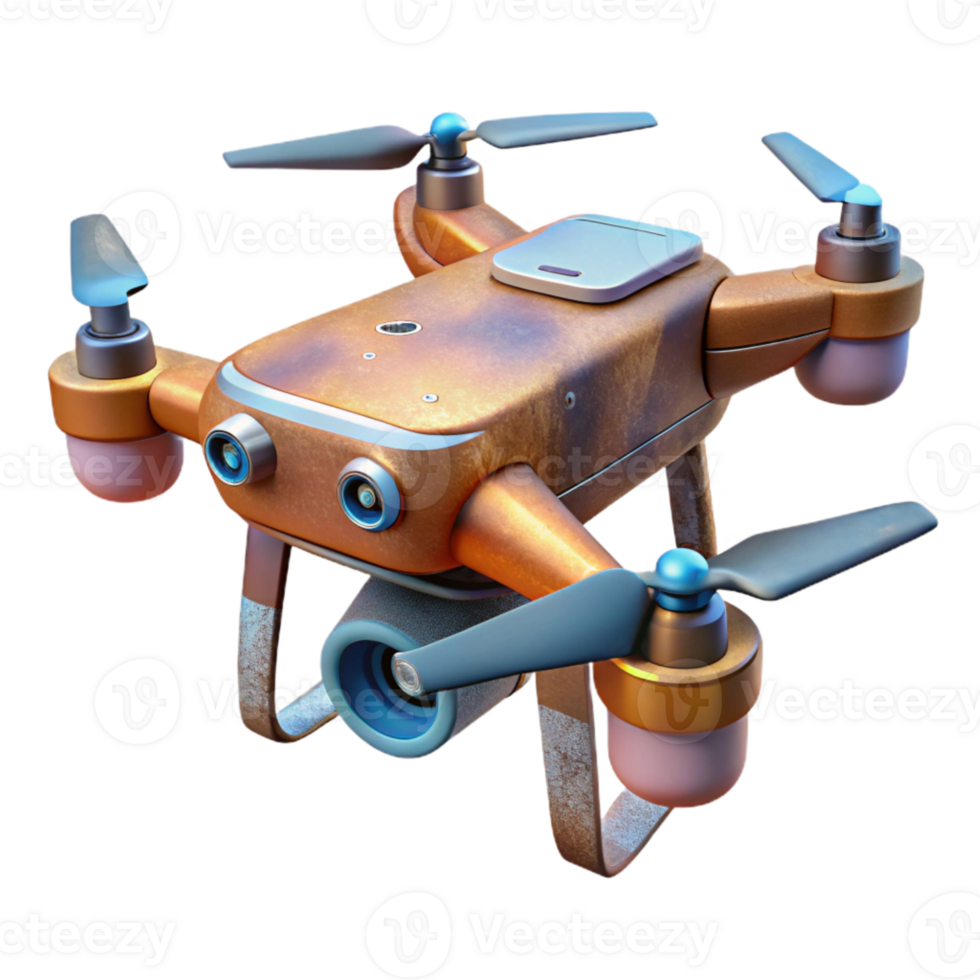 stunning abstract Drone with Attached Thermal Imaging Camera Cutout professional png