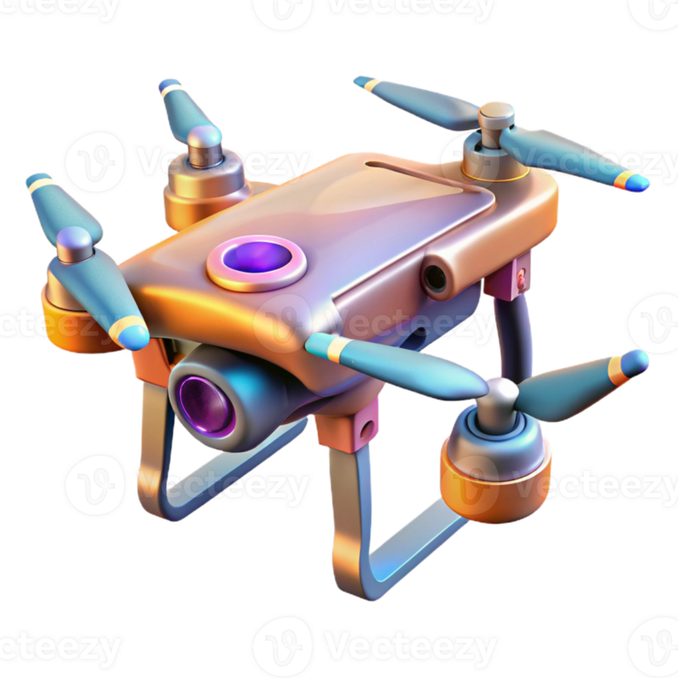 dramatic abstract Drone with Attached Thermal Imaging Camera Cutout genuine png