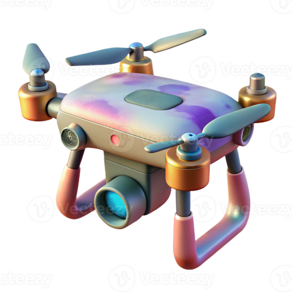dramatic artistic Drone with Attached Thermal Imaging Camera Cutout genuine png
