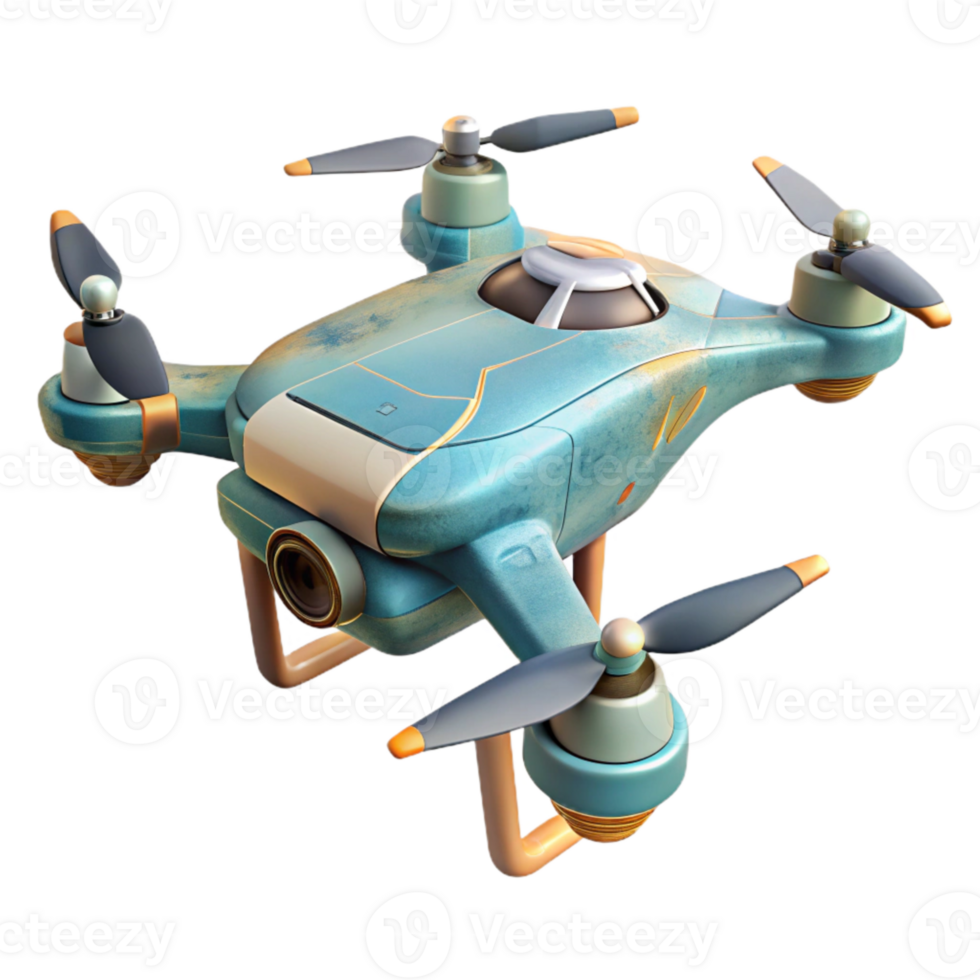 elegant vintage Drone with Autonomous Navigation Transparent Background exclusive png