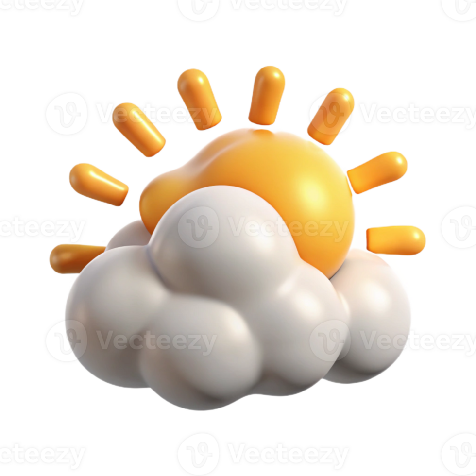 elegant contemporary Sun Rays Isolated Shining Through Clouds authentic png