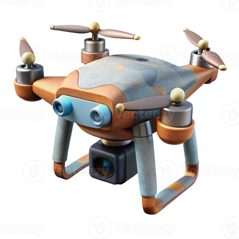 magnificent modern Drone with Camera Attached Cutout premium png