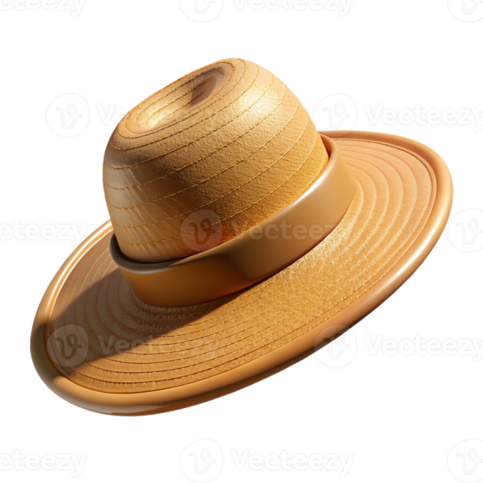 elegant traditional Sun Hat Wide Brim Isolated genuine png