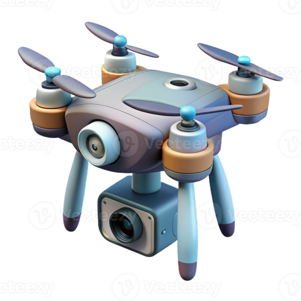 beautiful classic Drone with Camera Capturing Panoramic View Isolated original png