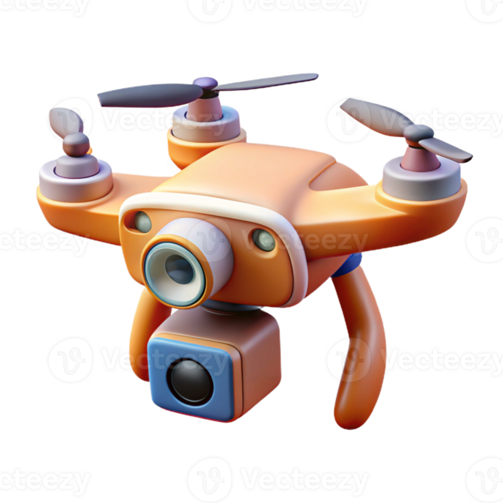 impressive minimalist Drone with Camera Focusing on Subject Isolated original png