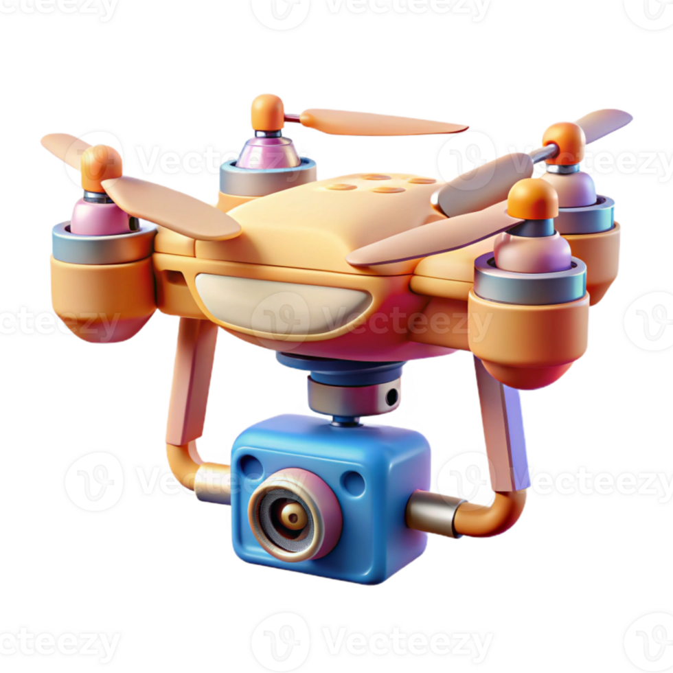 stunning artistic Drone with Camera Gimbal Rotating Cutout professional png