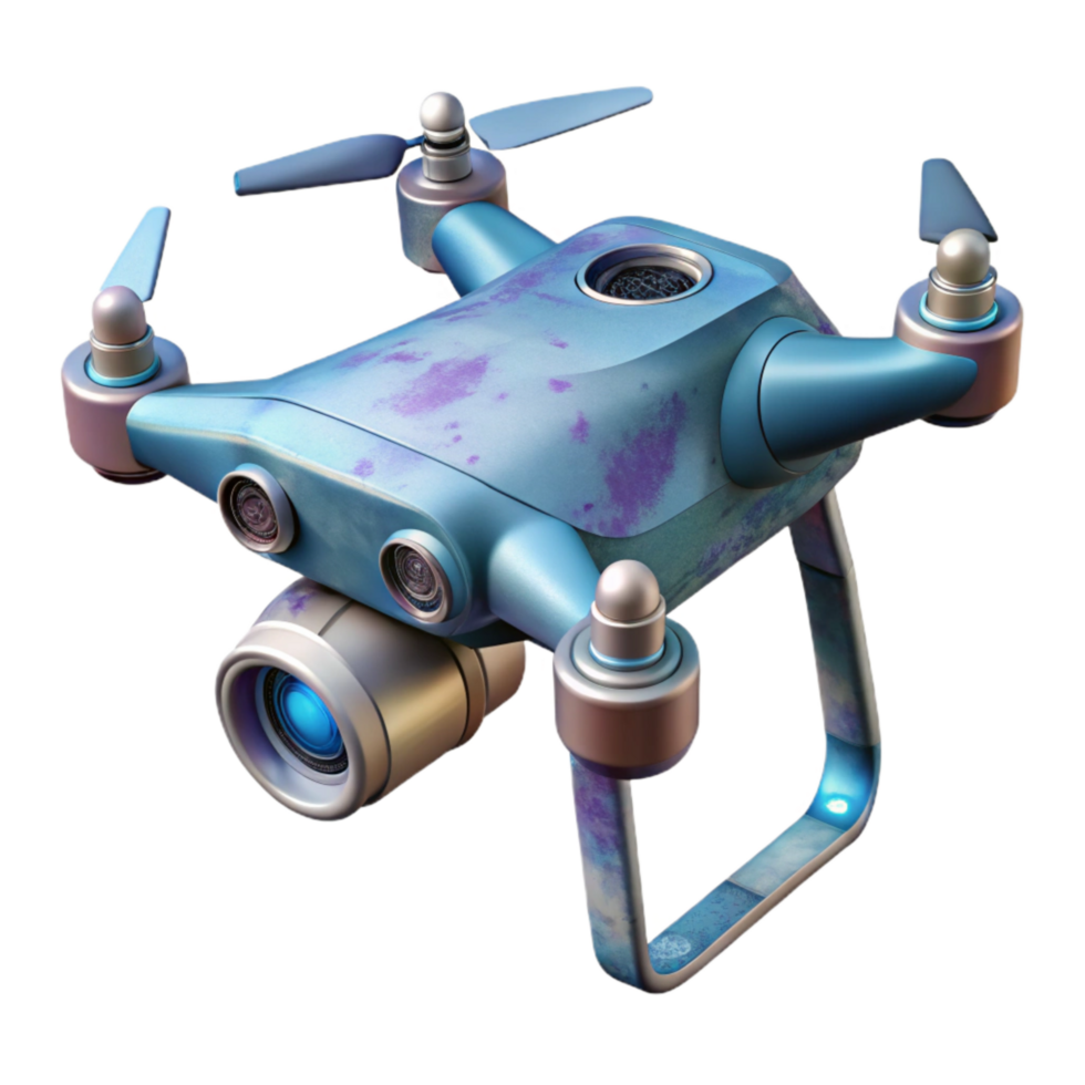 impressive creative Drone with Camera Pointed Downward Isolated professional png
