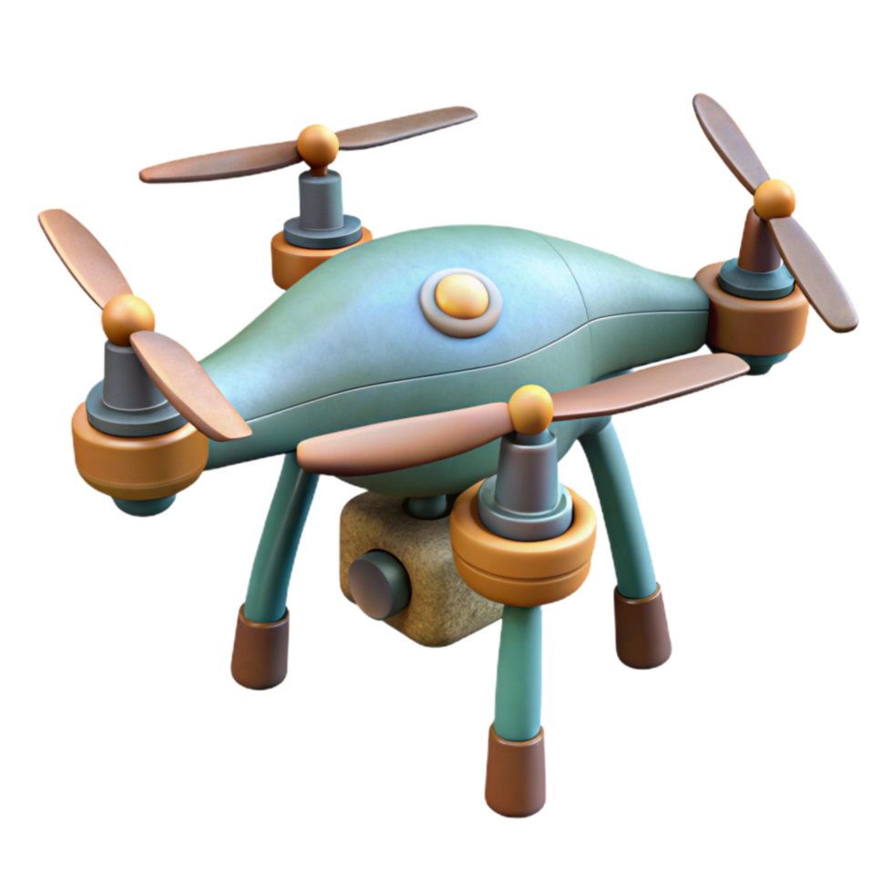 beautiful contemporary Drone with Extended Antenna detailed png