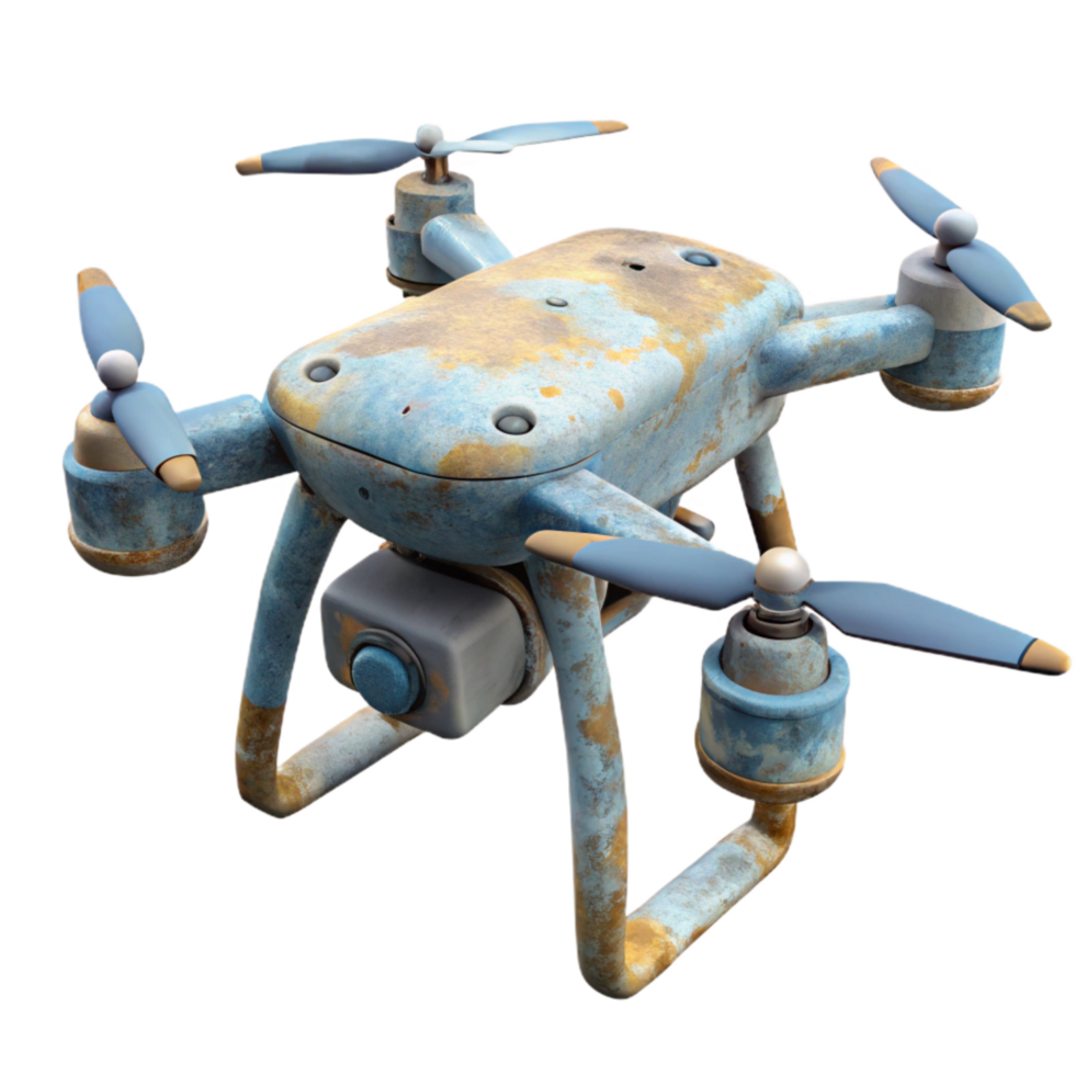 wonderful classic Drone with Extended Landing Gear Isolated authentic png
