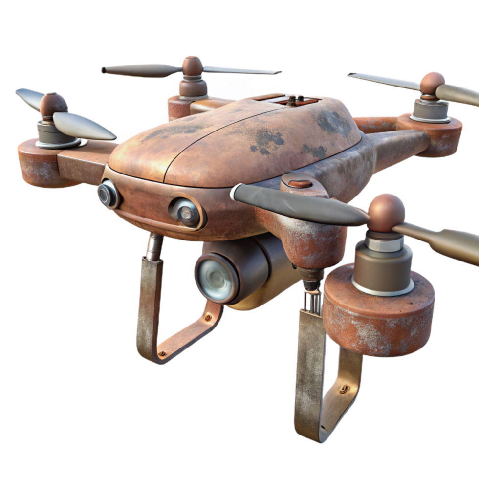 wonderful creative Drone with Extended Landing Gear Isolated genuine png