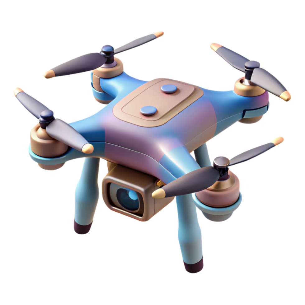 vibrant vintage Drone with First Person View Camera Transparent Background professional png