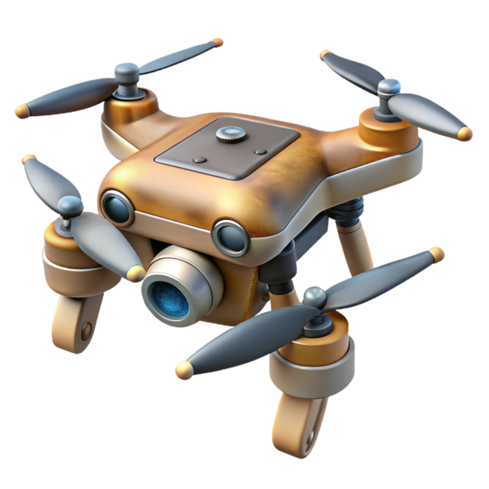 serene creative Drone with Flight Controller Isolated high resolution png