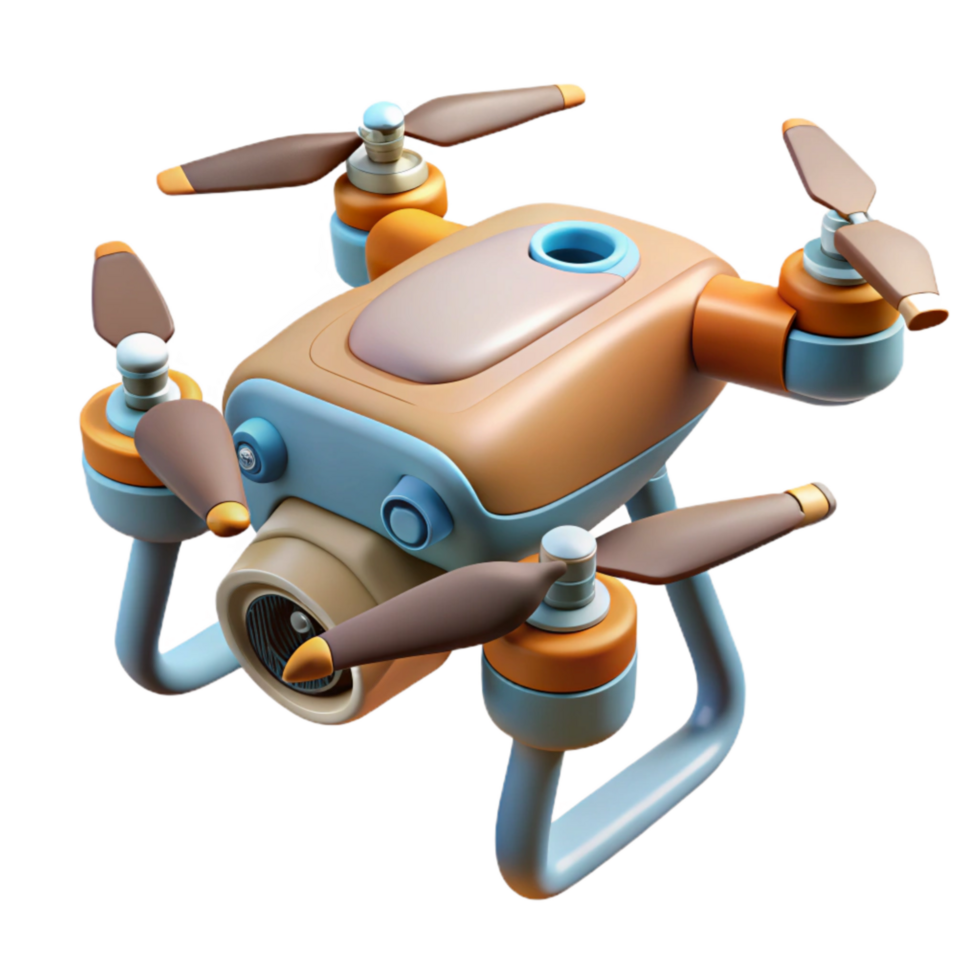 impressive contemporary Drone with Flight Controller Isolated authentic png