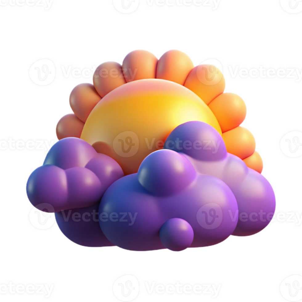 dramatic rustic Sunrise Sky Colorful Clouds Isolated Cutout exclusive png