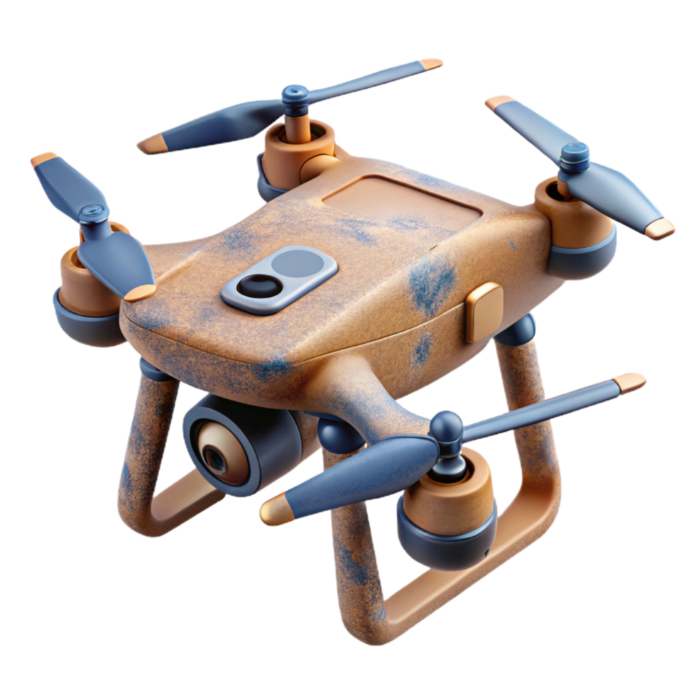 vibrant rustic Drone with Gimbal Stabilized Camera Cutout authentic png