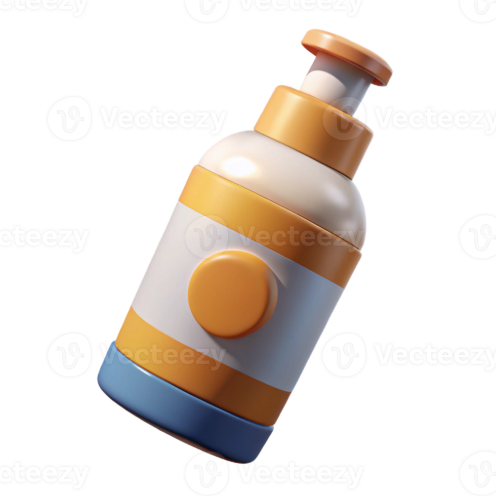 impressive creative Sunscreen Bottle White with Transparent Background authentic png