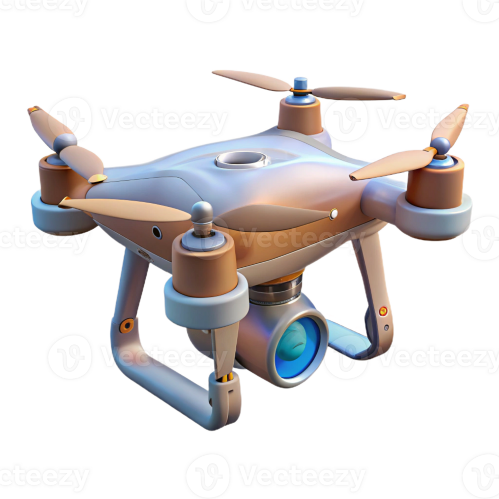 vibrant abstract Drone with High Altitude Flight Capability Transparent Background authentic png