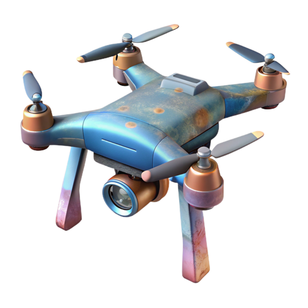 dramatic artistic Drone with High Resolution Camera Isolated authentic png