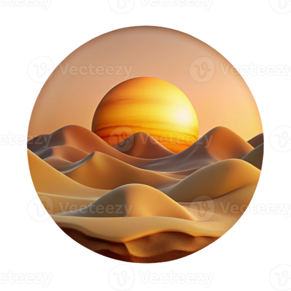impressive classic Sunset Over Desert Golden Hues Silhouette Transparent Background genuine png