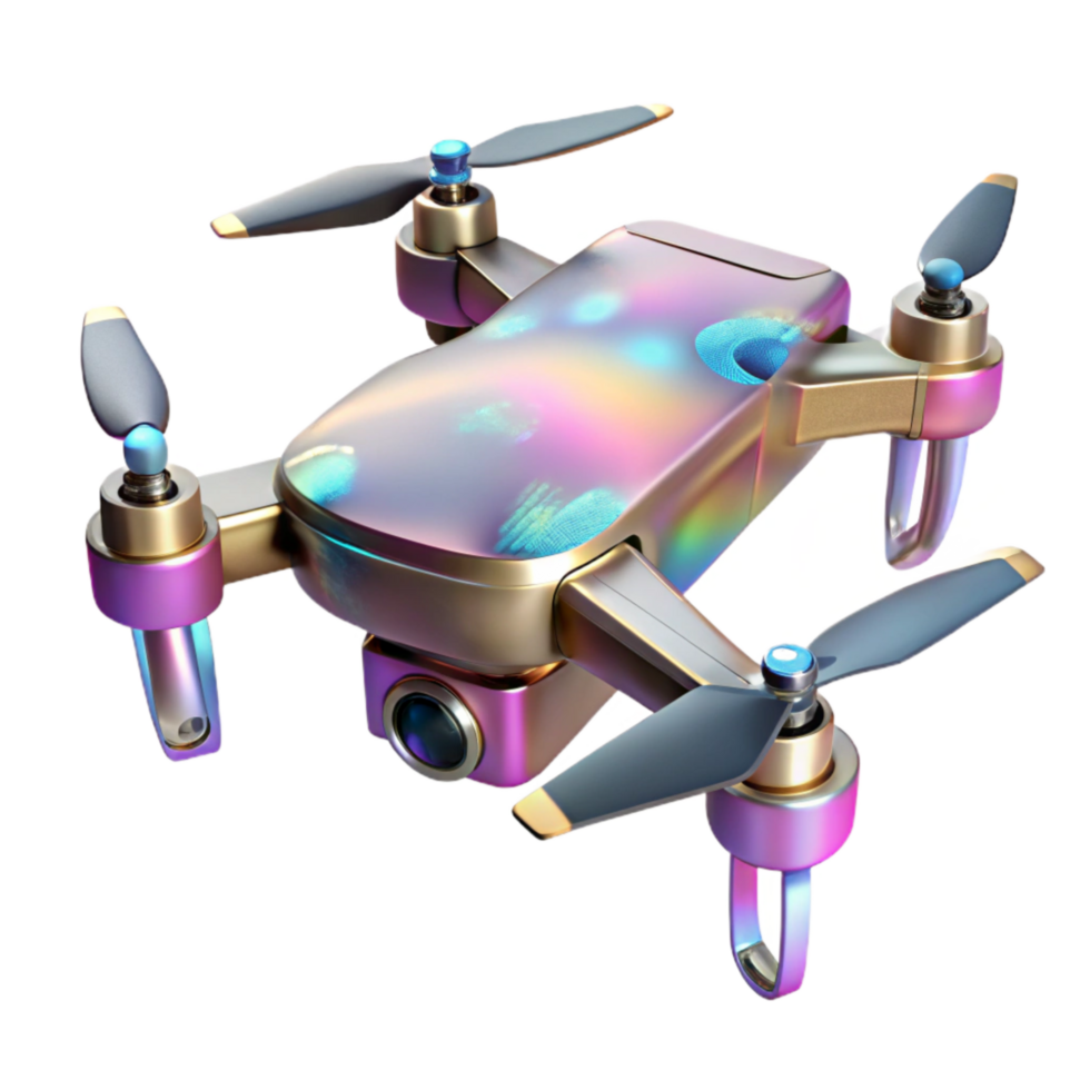 magnificent creative Drone with Multispectral Camera Bottom View Transparent Background genuine png