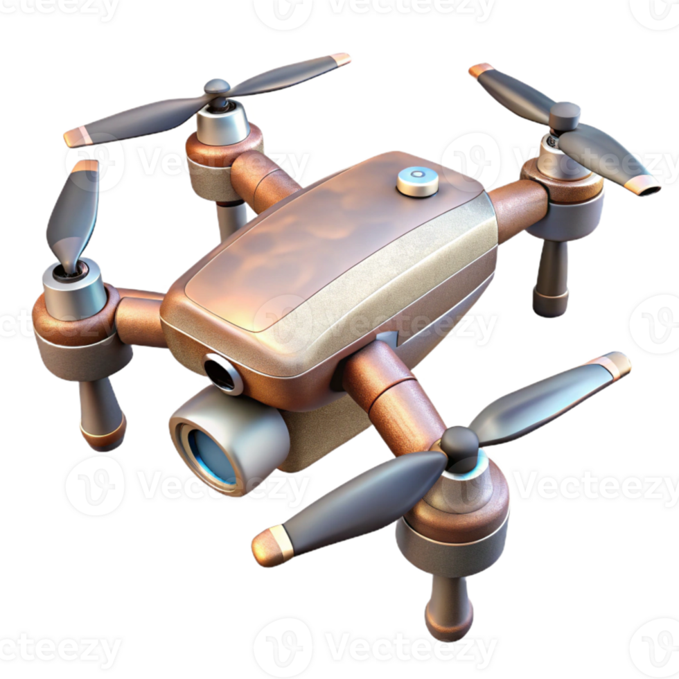 stunning vintage Drone with Low Noise Propellers Transparent Background original png