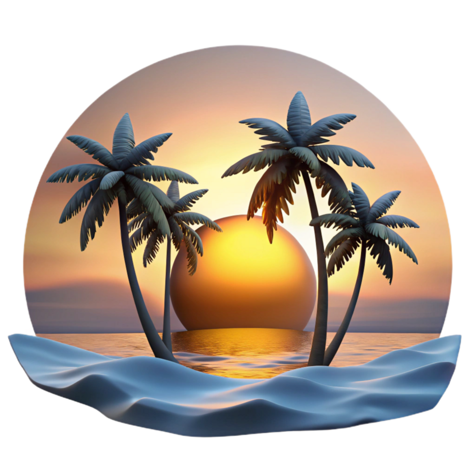 extraordinary abstract Sunset Over Ocean with Clouds Transparent Element high resolution png
