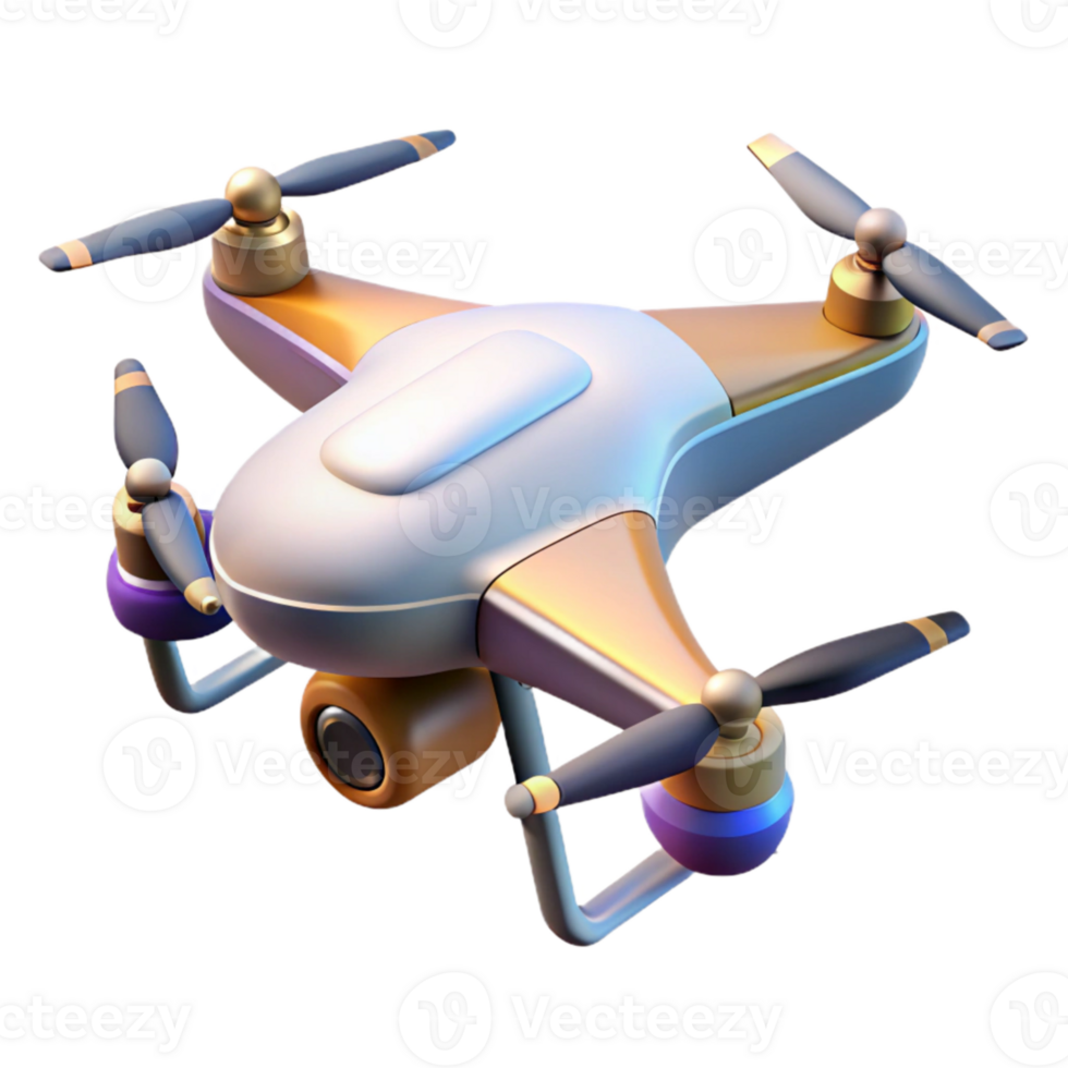 serene abstract Drone with Obstacle Avoidance System Transparent Background png