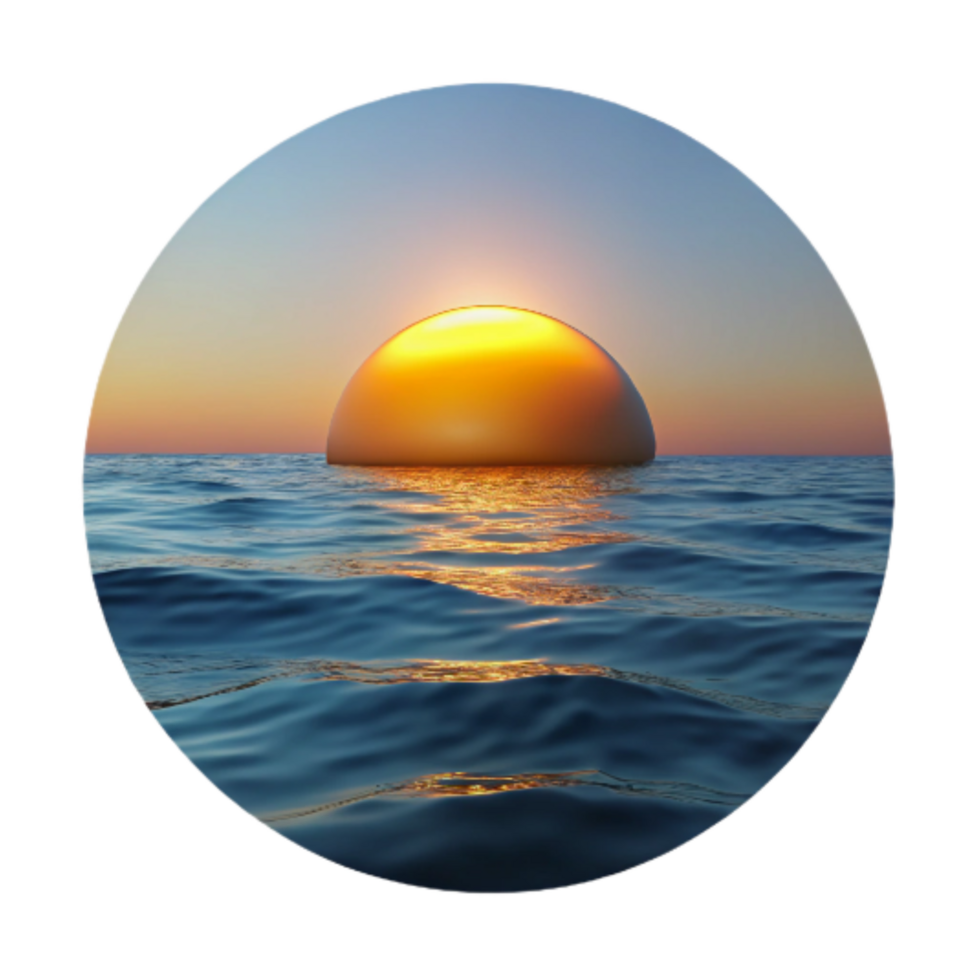 wonderful vintage Sunset Over the Ocean Transparent Background genuine png
