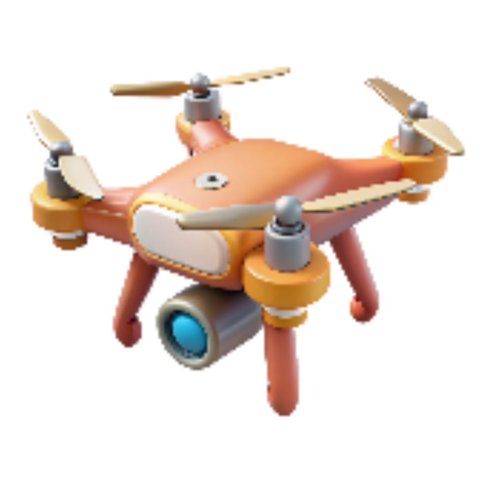 vibrant modern Drone with Precise Gps Navigation System Transparent Background genuine png